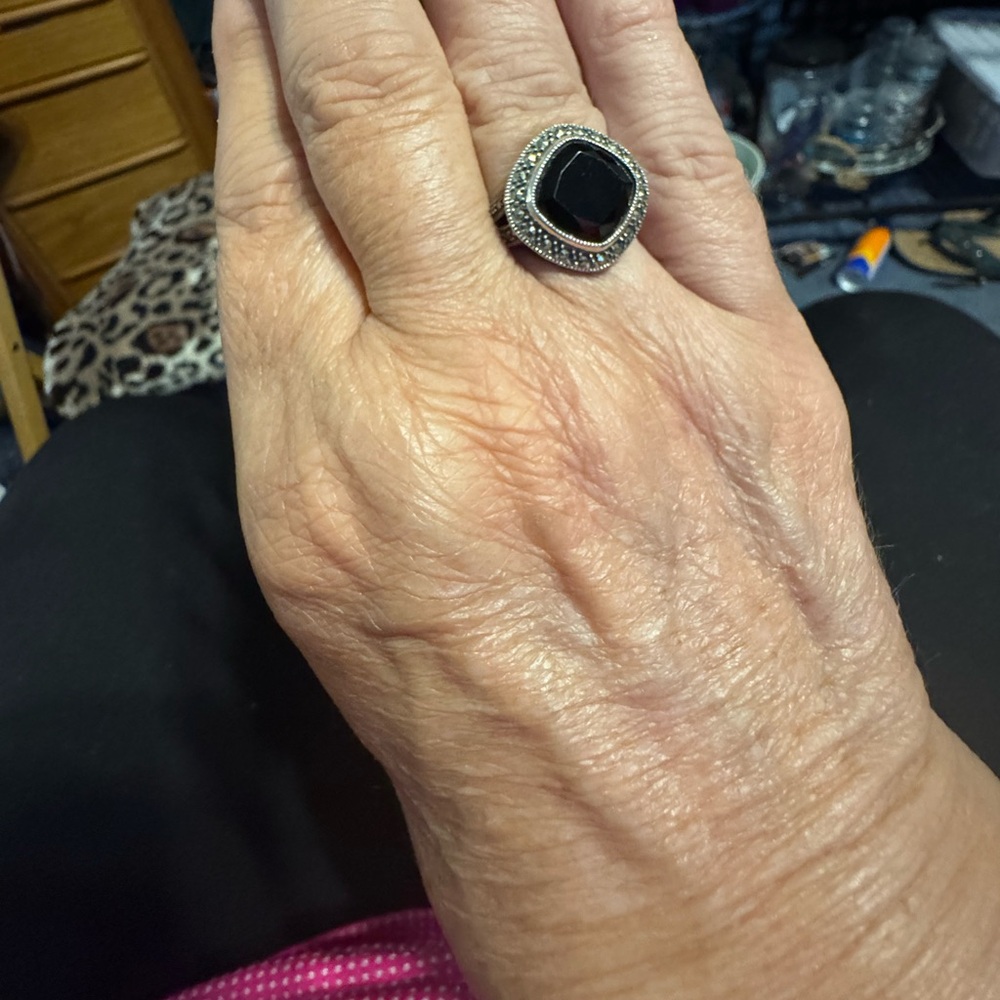 Black Onyx and Sterling Silver Ring